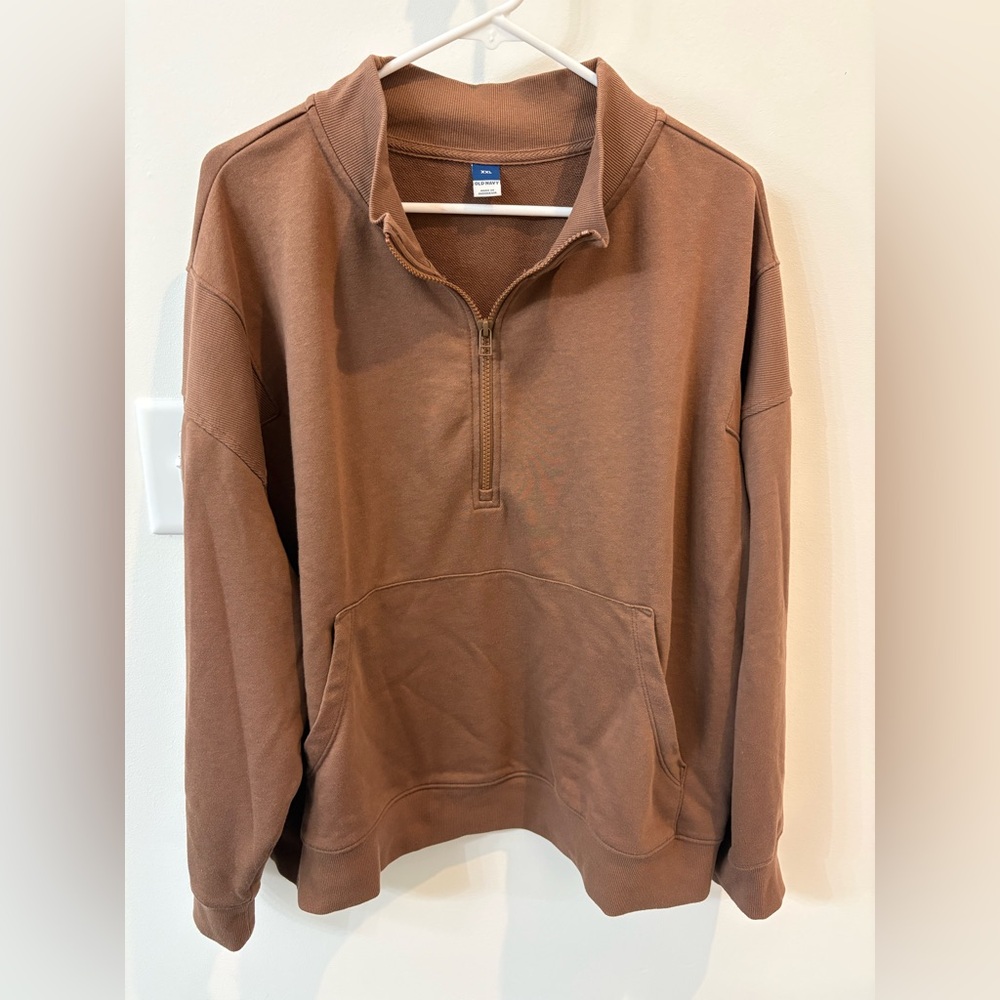 Old Navy Zip-Up Sweatshirt in Brown